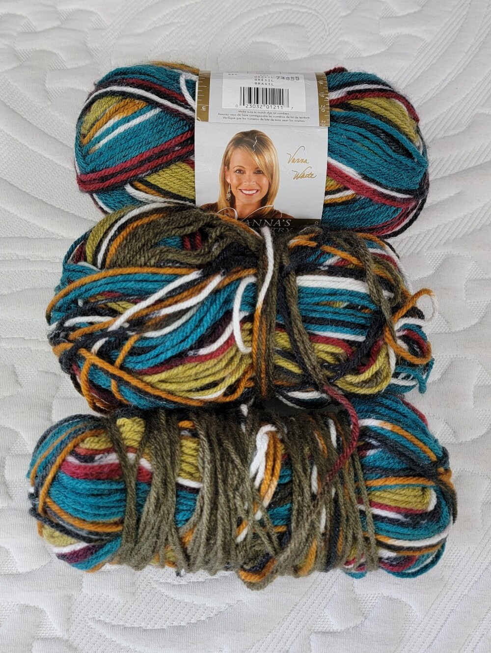 Lot of 3 Vanna’s Tapestry Yarn by Lion Brand - Brazil Multicolor 145 Yards Each